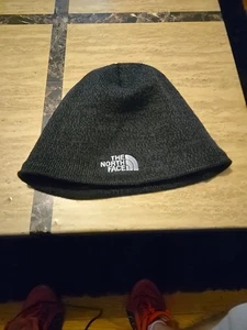 Gorro gorra North Face gris tejido mezcla de lana logotipo cosido senderismo nuevo sin etiquetas - Imagen 1 de 5