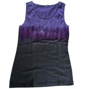 Womens Top Size Medium Purple Tie Dye Tank Handmade Hippie Vacation Travel - Picture 1 of 6