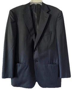 Corneliani Made In Italy Gray Striped Suit, See Measurements For Size - Picture 1 of 15