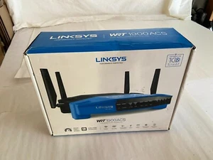 Linksys WRT1900ACS 1300 Mbps 4 Port Dual-Band Wi-Fi Router Dual-Core 1.6 GHz CPU - Picture 1 of 9