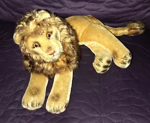 MOHAIR STEIFF LEO LION DE COLECCIÓN MEDIADOS DE SIGLO SIN ETIQUETAS NI BOTONES LIMPIOS - Imagen 1 de 7