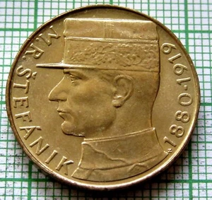 CZECH & SLOVAK FEDERATIVE REPUBLIC 1991 10 KORUN, Milan Rastislav Stefanik, UNC - Picture 1 of 6