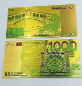 Geldschein Gold Goldfield 1000 Euro Europa - Bild 1 von 1