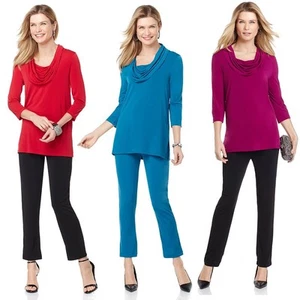 Slinky Brand CowlNeck Tunic OR Skinny Pant 381304J-A - Picture 1 of 3