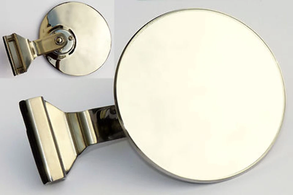 Quarterlight Clamp-On Classic Car Circular Overtaking Mirror, 4in Convex Glass - Image 1 of 1