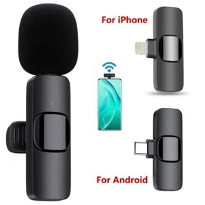 Lavalier Microphone Wireless Audio Video Recording Mini Mic For Android / iPhone - Picture 1 of 25
