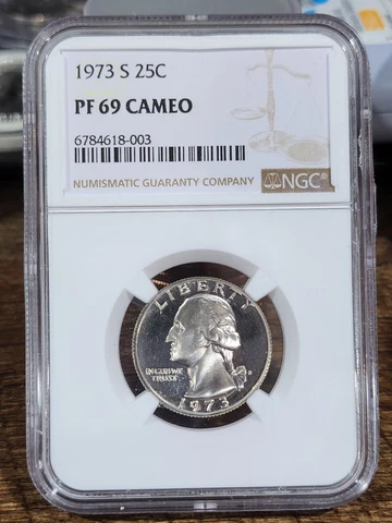 1973 S WASHINGTON PROOF, NGC GRADED PF 69 CAMEO, 003 Cover