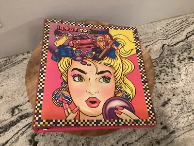 Carpeta escolar vintage Lisa Frank I Love To Shop 3 anillos EE. UU. Stuart Hall 8385 Foto 1 de 4