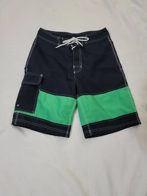 GAP Color Block Swim Trunks Navy/Green Men's XS - Imagem 1 de 3