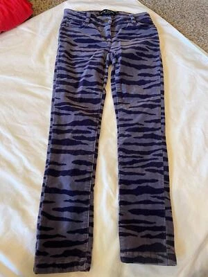 Mini Boden Talla 9 Negro/Gris Terciopelo Cebra Pantalón GB 9 Foto 1 de 2