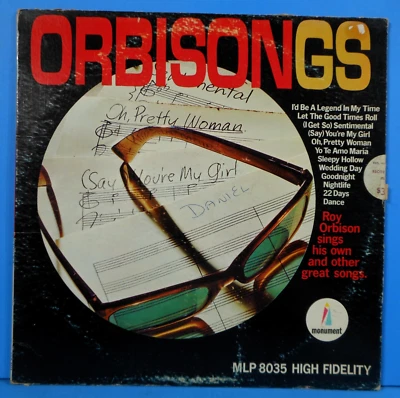ROY ORBISON ORBISONGS LP 1965 MONO ORIGINAL PRESS NICE CONDITION! VG/VG!!A - Image 1 of 4