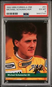 1992 Grid Motorcard Formula 1 F1 Michael Schumacher #51 PSA 6 Rookie RC Benneton - Picture 1 of 2