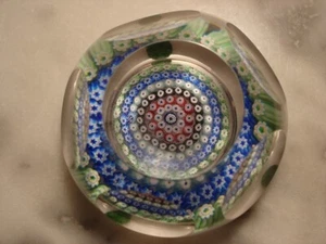 Vintage Whitefriars multi-colored Millefiori faceted Paperweight - Picture 1 of 4