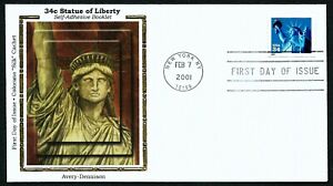 USA, SCOTT # 3485, FDC COVER OF COLORANO SILK 34¢ STATUE OF LIBERTY, YEAR 2001