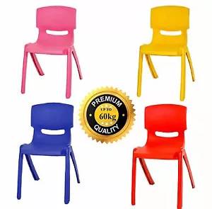 STRONG PLASTIC CHAIRS FOR CHILDRENS KIDS TEA PARTY GARDEN NURSERY SCHOOL CLUB - Picture 1 of 1