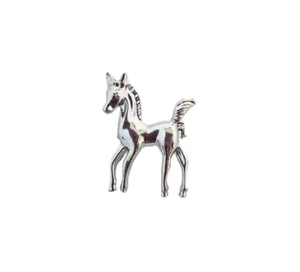 Vintage Tiny Shiny Silver Tone Horse Pin - Picture 1 of 3