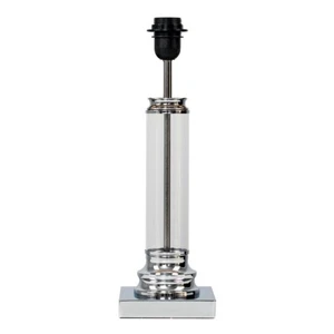 Column Design Touch Table Lamp Base Modern Dimmer Lighting Clear Glass Light - Picture 1 of 9