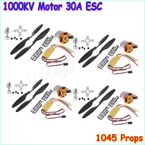 4x A2212 1000KV Brushless Outrunner Motor +30A ESC+1045 Propeller - Picture 1 of 7