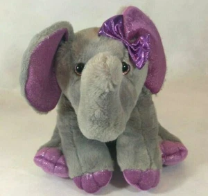 10 Zoll Aurora World Destination Girlz Nation lila Glitzer Elefant Bohne Plüsch - Bild 1 von 6