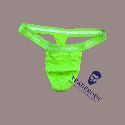 Calvin Klein CK Hombre Verde Algodón Elástico Tanga Ropa Interior Talla S M L XL 2XL Foto 1 de 4