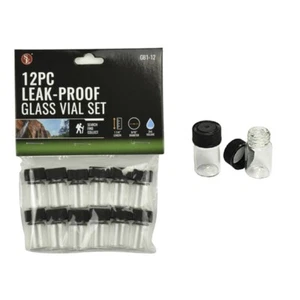 3ml Leak Proof Glass Vials - Pack of 12 by SE - Picture 1 of 1