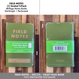 Field Notes Sealed Kraft Plus Moss, 2 Perforated Dot-Graph – FNC-57c - Picture 1 of 1