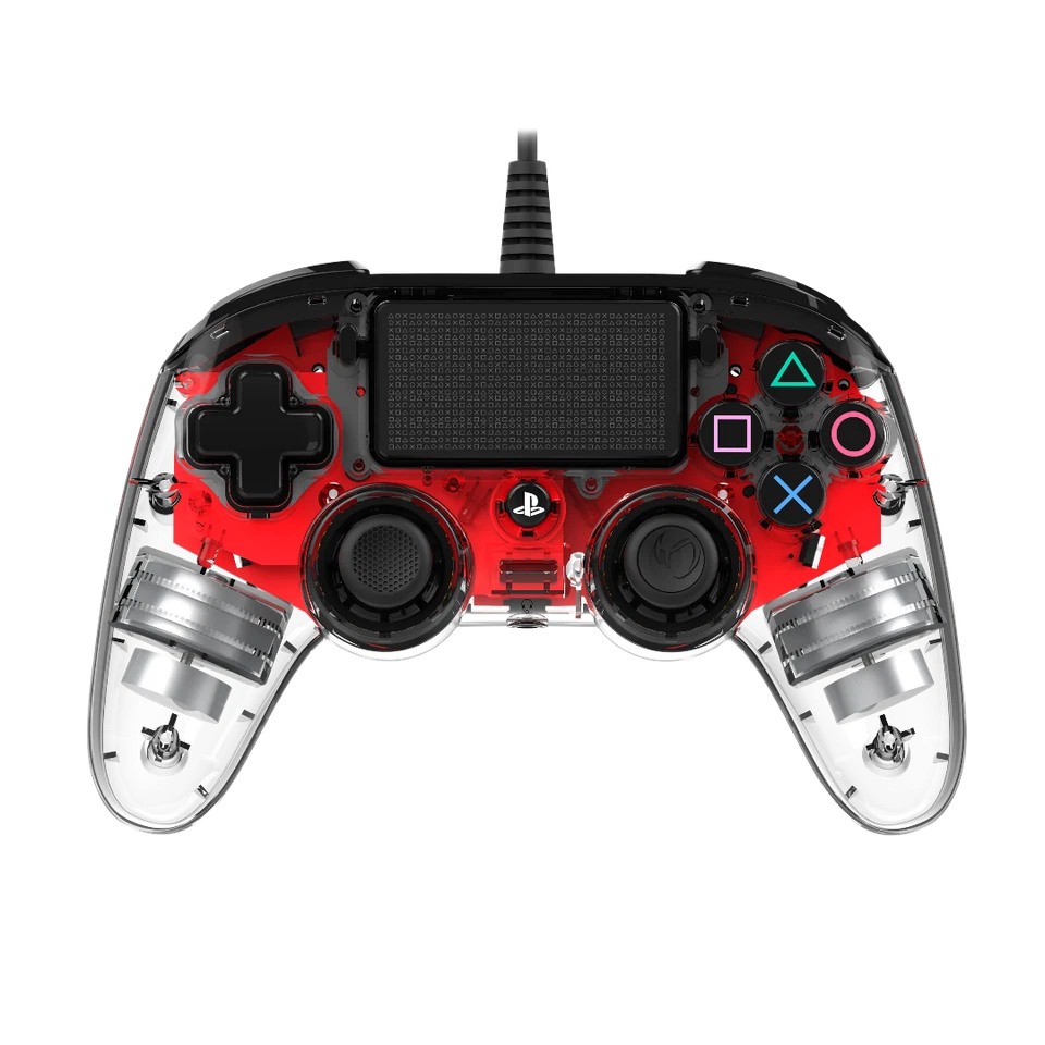 NACON Wired Llluminated Compact PlayStation 4 Controller Red Ps4