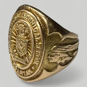 Anillo Clase Oro 10K Escuela Técnica Ejército Espartano Segunda Guerra Mundial Ejército Fuerzas Aéreas 11.2g Talla 6 - Imagen 1 de 6