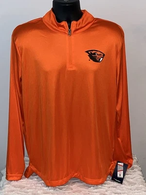 OREGON STATE BEAVERS 1/4 ZIP LONG SLEEVE PERFORMANCE PULLOVER SHIRT MENS LARGE - Image 1 of 2