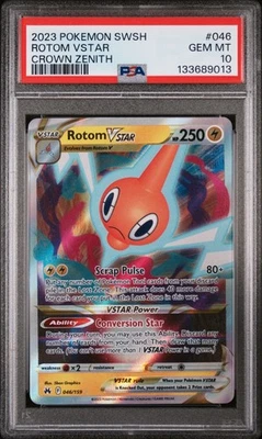 Pokemon Rotom Vstar Crown Zenith #046 Graded Card PSA 10 - Image 1 of 2