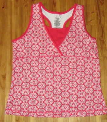 Camiseta sin mangas de entrenamiento sujetador cuello en V rosa Danskin XL excelente nueva con etiquetas muy bonita Foto 1 de 4