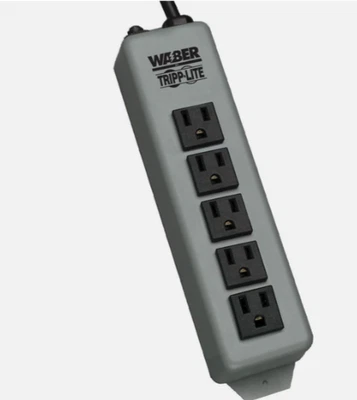 Tripp Lite 5 Outlet 15A Waber Switchless Industrial Power Strip 6ft / 1.8m Cord - Image 1 of 3