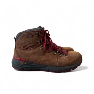 Danner Mountain 600 Boots Mens 9.5 Brown Red Suede Vibram Waterproof Hiking - Picture 1 of 11