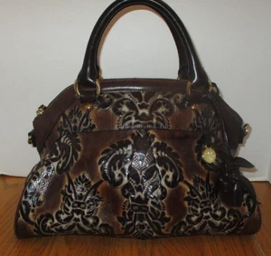 Brahmin LOUISE ROSE Limited Edition Espresso Fresco Damast Umhängetasche Tasche - Bild 1 von 13