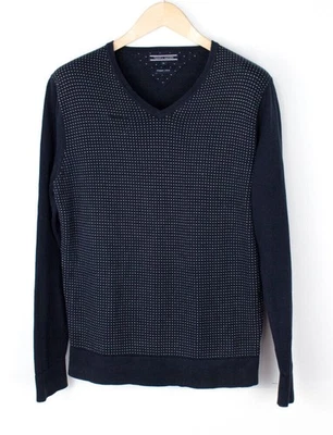 Tommy Hilfiger Hombre Algodón Premium V Suéter Cuello Cárdigan Talla M - Imagen 1 de 4