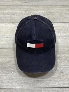 Tommy Hilfiger Navy Flag Logo Strap Back Cap One Size Adjustable - Imagen 1 de 6