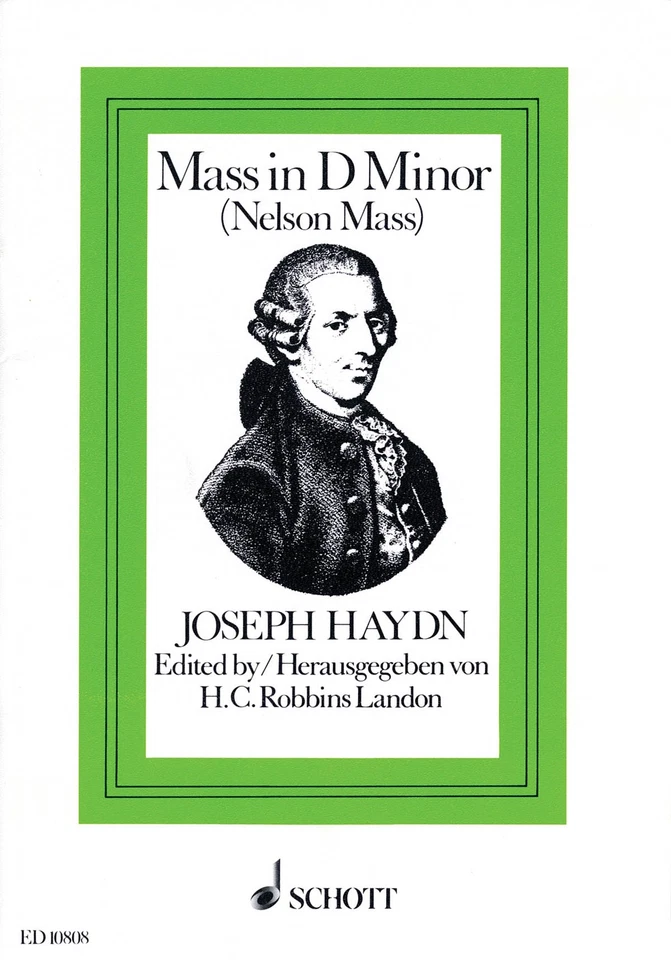 Joseph Haydn Nelson Mass Hob XXII 11 Vocal Score SATB Piano Sheet Music Book - Image 1 of 1