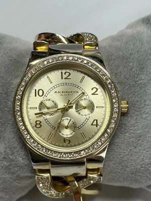 Reloj Akribos XXIV Mujer AK558YG Cuarzo Multifunción Cristal Cadena Torcida Foto 1 de 4