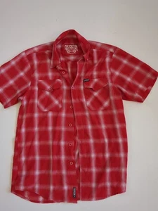 DIXXON Flannel Company Third Street Men’s S Red Bamboo Button Down - Picture 1 of 5