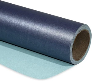 RUSPEPA Navy Blue Matte Wrapping Paper - Solid Color 17" x 32.8',  - Picture 1 of 8