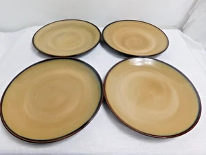 H7 - Sango Nova Brown Dinner Plates Lot of 4 - Picture 1 of 4