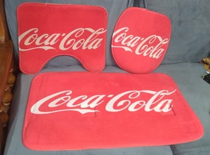 3 Coca Cola Bathroom Mat Set - Picture 1 of 16
