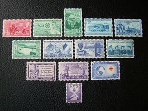 US STAMPS 1952 YEAR COMPLETE SET, SCOTT # 1004-1016. OG., MNH. - Picture 1 of 1