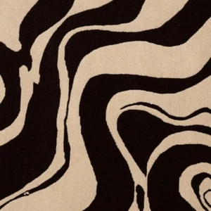 Melting Oriental Design - Black-Beige, Hand-Tufted 100% Wool Handmade Area Rug - Picture 1 of 6