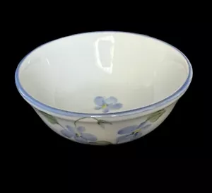 Pequeño cuenco de cerámica floral pansy baratija bayas soporte para joyas - Imagen 1 de 9
