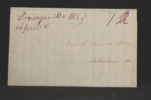 Massachusetts: Irvingsville (#2) 1841 Stampless Cover, Magenta Ms, SCARCE DPO  - Picture 1 of 3