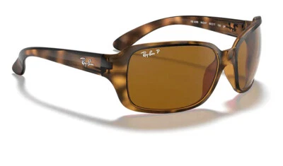 POLARIZED New RAY-BAN RB4068 Tortoise Square Wrap B-15 Glass Lens Sunglasses 642 - Image 1 of 4