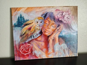 Original Oil on Canvas - by Jon Hul's Daughter 16 x 20 Lot #8 - Imagen 1 de 2