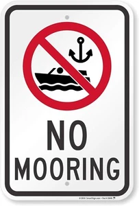 Schild "No Mooring" von SmartSign | 12" x 18" Aluminium - Bild 1 von 3