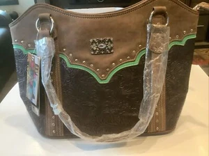 NWT ~Coral Ridge Leather Western Women Concealed Carry Handbag Purse Trendition - Picture 1 of 15